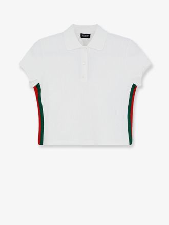 Gucci Polo in jersey di cotone a coste - GUCCI - gender_Woman