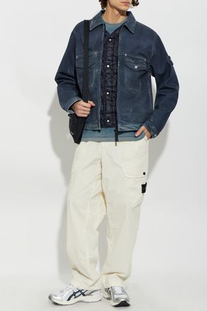 Stone Island Jeans Jacket With Pockets, Mens, Navy Blue