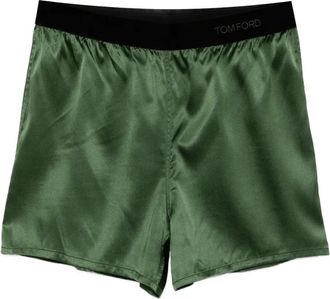 Tom Ford Shorts in raso - Verde