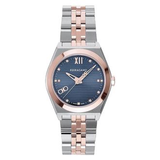 Ferragamo Vega New Quartz Diamond Blue Dial Ladies Watch SFKJ00824