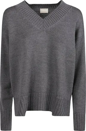 Drumohr Relaxed Fit Deep V-Neck Merino Sweater
