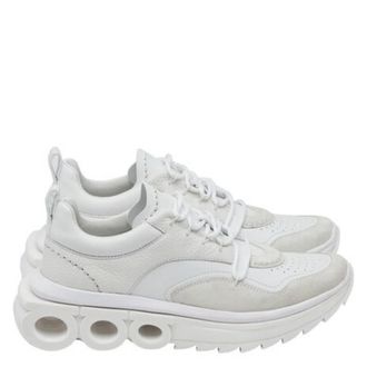 Ferragamo White Nima Running Sneakers, Size 7