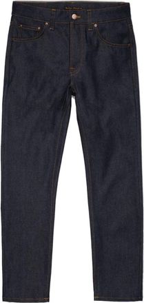 Nudie Jeans Solid Ollie Dry Abyss - Heren - Slim Fit Jeans - Blauw - W30 L32 - Katoen - Jeans