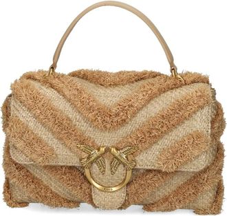 Pinko Borsa a spalla con frange - Toni neutri