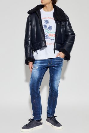 Dsquared2 Sweatshirt With Colorful Print, Mens, White