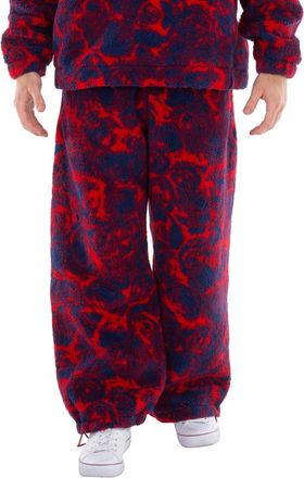 Burberry Rose Print Fleece Trousers, Size X-Small