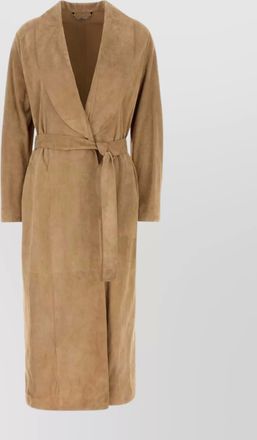 Fendi suede single-breasted coat
