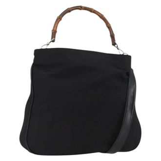 Gucci Pre-owned Shoulder Bags, female, Black, Size: ONE SIZE Pre-owned Vintage Nylon Shoulder Bag