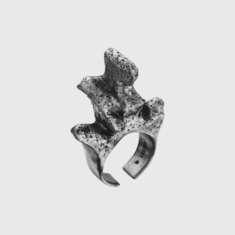 Diesel Silver-tone center focal ring - Rings - Unisex - Grey