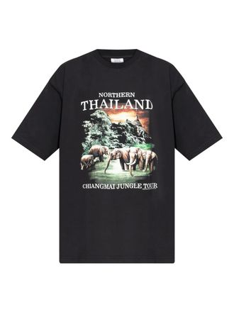VETEMENTS Northern Thailand Chiangmai Jungle Tour T-shirt - Black