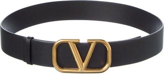 Valentino Vlogo Leather Belt