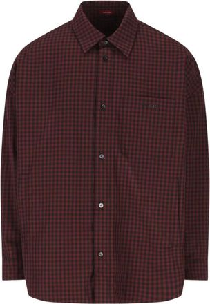 Gucci Red Regular Check Overshirt
