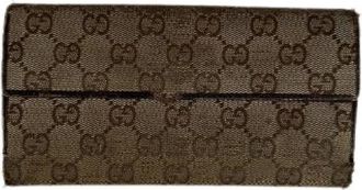 Gucci Pre-owned Vintage Portemonnee - Dames - Vintage Accessoires - Beige - ONE Size - Leer - Vintage