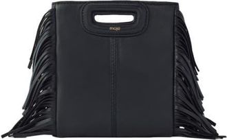 Maje Mini M bag in smooth leather in Black at Nordstrom, Size Medium