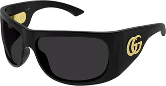 Gucci GG2170S001 Rectangle Full Rim Sunglasses - Black