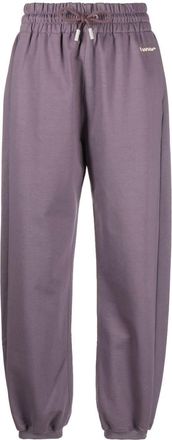 Off-white logo-print track pants - women - Cotton/Cotton - S - Purple