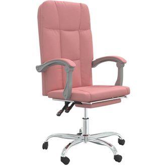 vidaXL Silla De Oficina Reclinable Cuero Sint&eacute;tico Rosa Vidaxl
