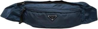 Prada Pre-owned Nylon Belt Bag - Dames - Vintage Heuptassen - Blauw - ONE Size - Nylon - Vintage