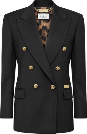 Philipp Plein Blazer - Dames - Blazers - Zwart - S - Leer - Jassen
