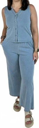 Blu Pepper Carina Knit Lounge Set In Light Denim