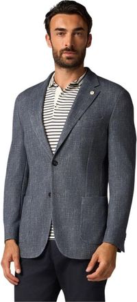 Brooks Brothers Katoenen Jersey Blazer - Heren - Blazers - Blauw - 2XL - Katoen - Jassen