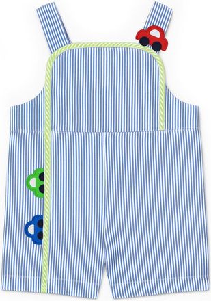 Florence Eiseman Seersucker Shortall With Cars in Blue/white at Nordstrom, Size 9M