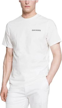 Dockers T-Shirts, male, White, XL, Logo T-Shirt