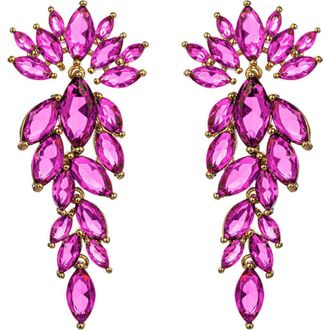 Eye Candy Los Angeles Diana Cubic Zirconia Drop Earrings in Purple at Nordstrom Rack