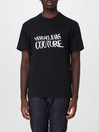 Versace Jeans Couture T-shirt in cotone con logo a contrasto