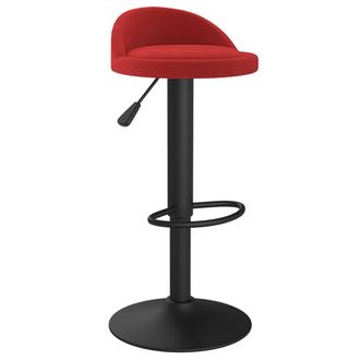 vidaXL Taburete De Cocina De Terciopelo Color Vino Tinto Vidaxl