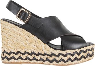 Paloma Barcel&oacute; Black Oda Buckled Leather Sandals