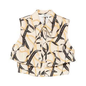 Elisabetta Franchi Shirts, female, Beige, Size: XL Shirt