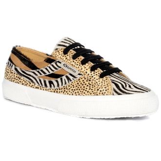 Superga Dames/Dames 2953 Cotu Animal Print Koeienleer Trainers (Bruin/zwart/wit)
