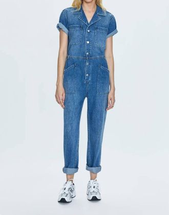 Pistola Denim Grover Fieldsuit Utopia Dot Jumpsuit In Blue