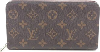 Louis Vuitton Portafoglio con zip a giro e monogramma 2004 - Marrone