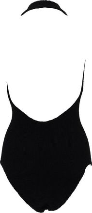 Hunza G Textured Polyamide One-Piece Swimsuit - Black