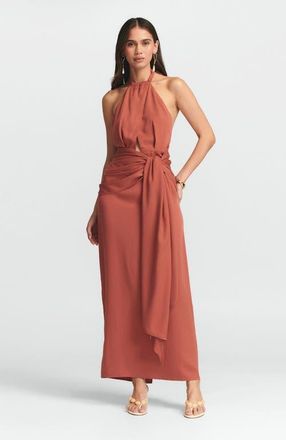 ST MRLO Nessie Midi Dress in Indian Red at Nordstrom, Size 6