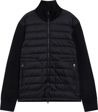 Moncler Maglia Mixed Media Cardigan in Black/black/black at Nordstrom, Size Xxx-Large