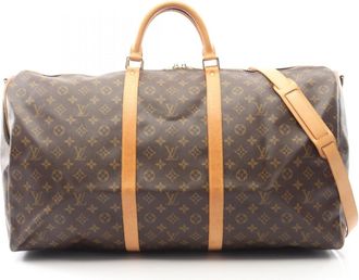 Louis Vuitton Brown Coated Canvas Monogram Leather Boston Bag (Pre-Owned)