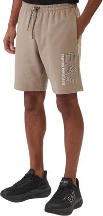 Emporio Armani Jersey Shorts - Heren - Korte Broeken - Beige - S - Katoen - Korte Broeken