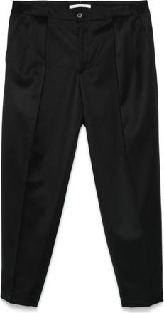 BRIGLIA 1949 Zwarte Wol Maatwerk Broek - Heren - Straight fit broeken - Zwart - XL - Wol - Broeken