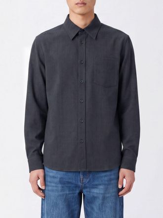 A.P.C. A. P.C. Giacca a camicia in misto lana grigio con tasche a toppa
