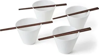 Mikasa Delray Bone China Noodle Bowl With Chopsticks