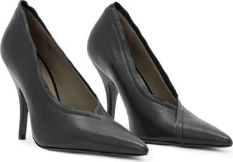 AllSaints Vera Leather Pump in Black at Nordstrom, Size 11