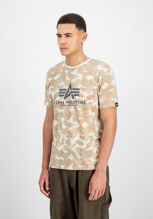 Alpha Industries T-Shirt ALPHA INDUSTRIES Basic T-Shirt BL Camo, Herren, Gr. M, beige (sand camo), Obermaterial: 100% Baumwolle, Shirts T-Shirt