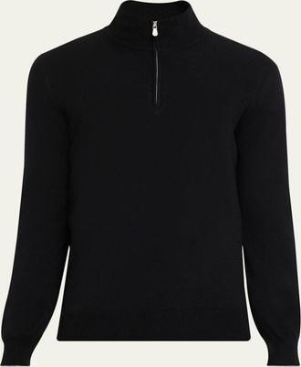 Brunello Cucinelli Mens Cashmere Quarter-Zip Sweater