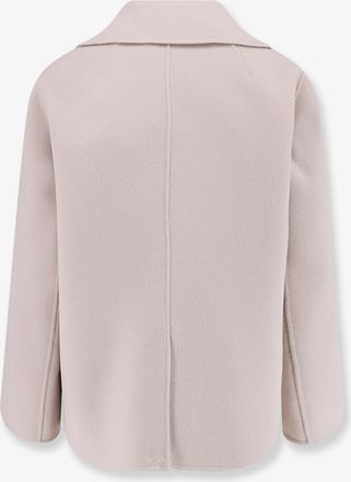 Max Mara Womens Peacoat Smmmargot Pink Virgin Wool Pure Coat