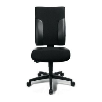 Topstar Sedia girevole da ufficio con tecnologia sincrona nero/nero 420-540mm senza braccioli, capacit&agrave; di carico 110kg