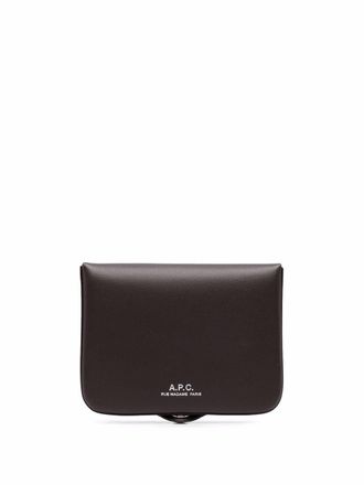 A.P.C. Portafoglio con bottone automatico - Marrone