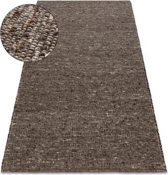 RugsX Rugsx - Tappeto Tabac Marrone Nepal 2100 - Lana, Double Face, Naturale Brown 140x190 Cm